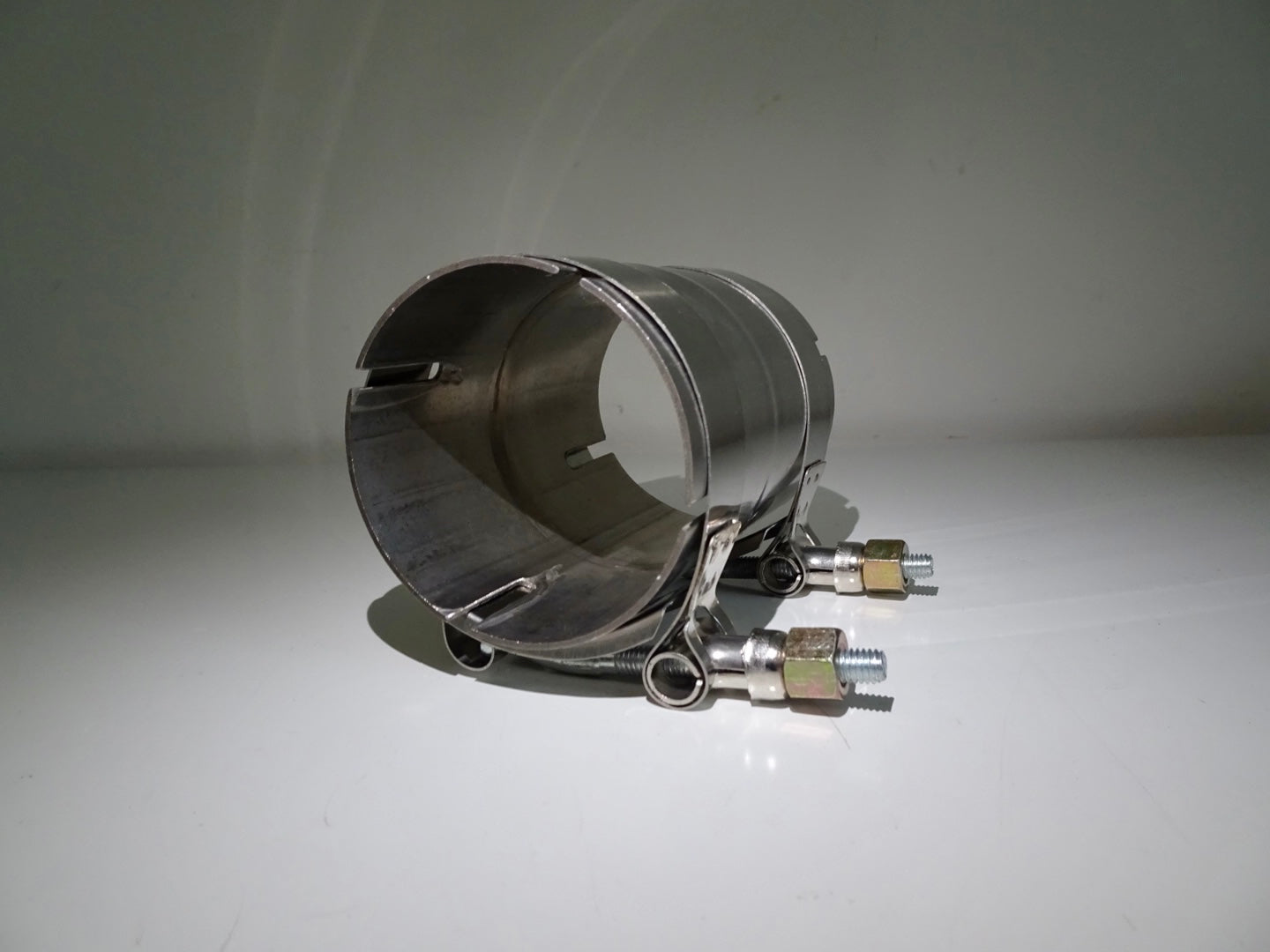 2.5 " Inch Clamp On Stainless Exhaust Pipe Joiner Connector Sleeve UNIVERSAL