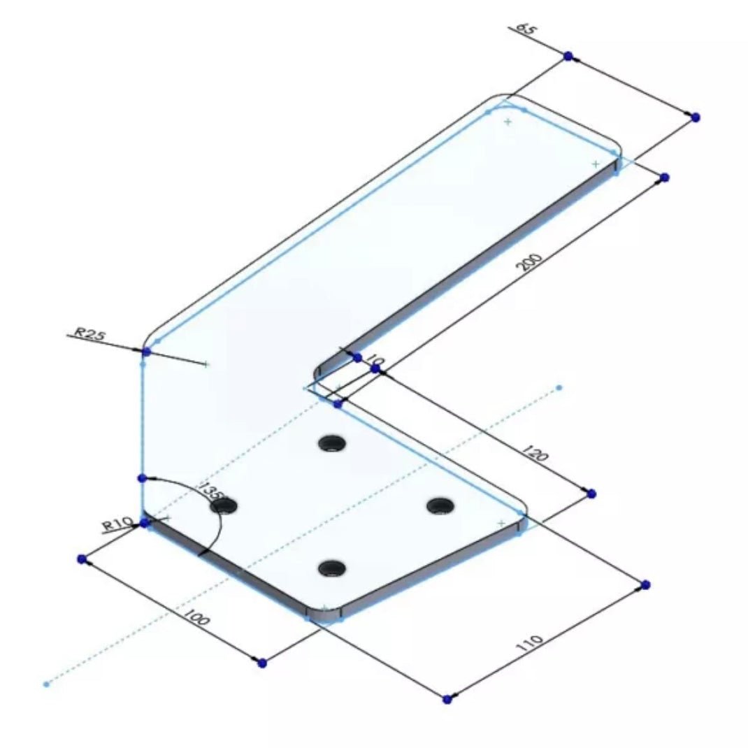 BMW E36 325i 328i Hydraulic Handbrake Mounting Plate for Drift / Rally