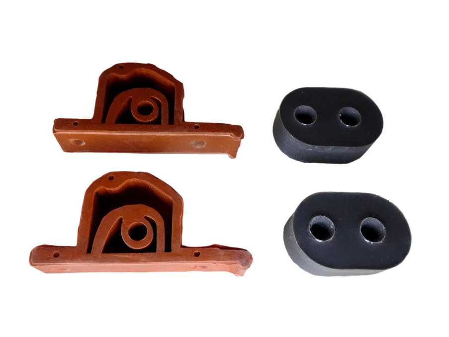 MINI R50 R52 R53 Rear Exhaust Mounts and Poly Rubber Mounts / Hangers / Set of 4
