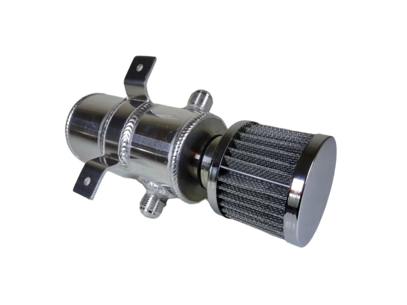 0.75l Aluminium Oil Catch Tank Can Baffled Breather Filter AN10 AN-10