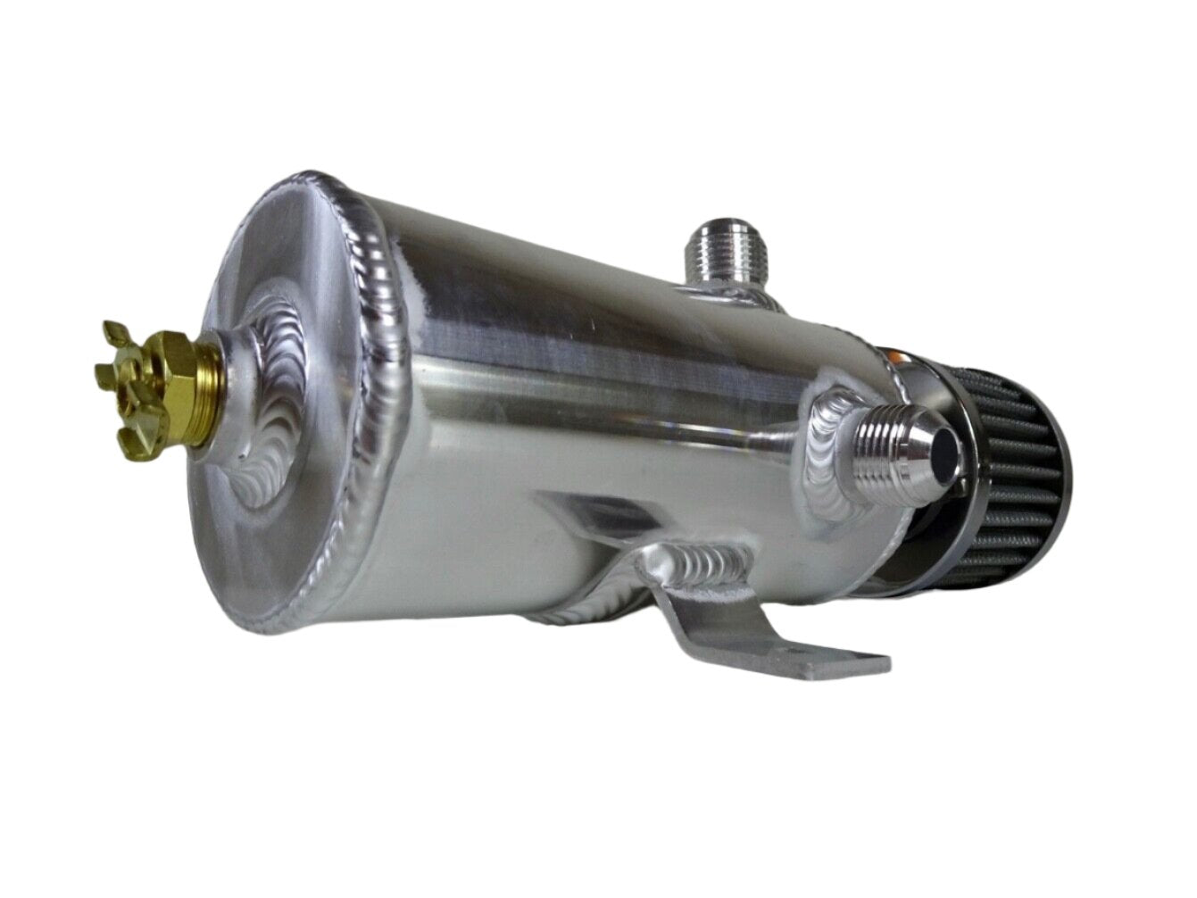 0.75l Aluminium Oil Catch Tank Can Baffled Breather Filter AN10 AN-10