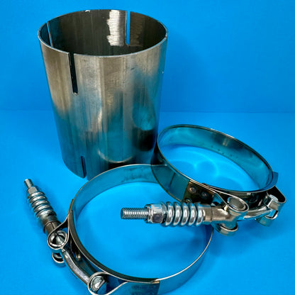 3 Inch (78 mm) Stainless Steel Clamp-On Exhaust Joiner – Universal Fit / Tealka UK